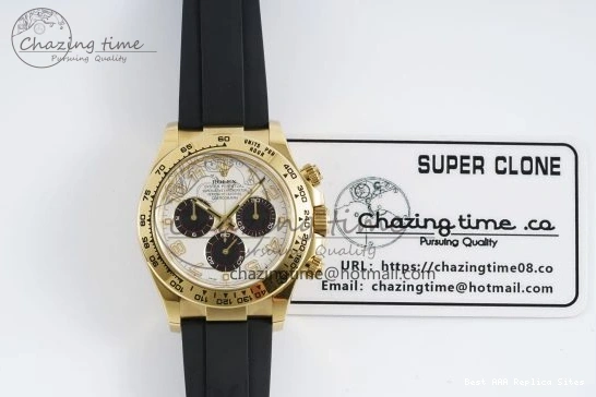 AAA Replica Watches Best 116518 V 2102 White Rubber Edition Arabic EasyMatch SA4130 Daytona Dial Clean 1:1 on Oysterflex Strap 0104